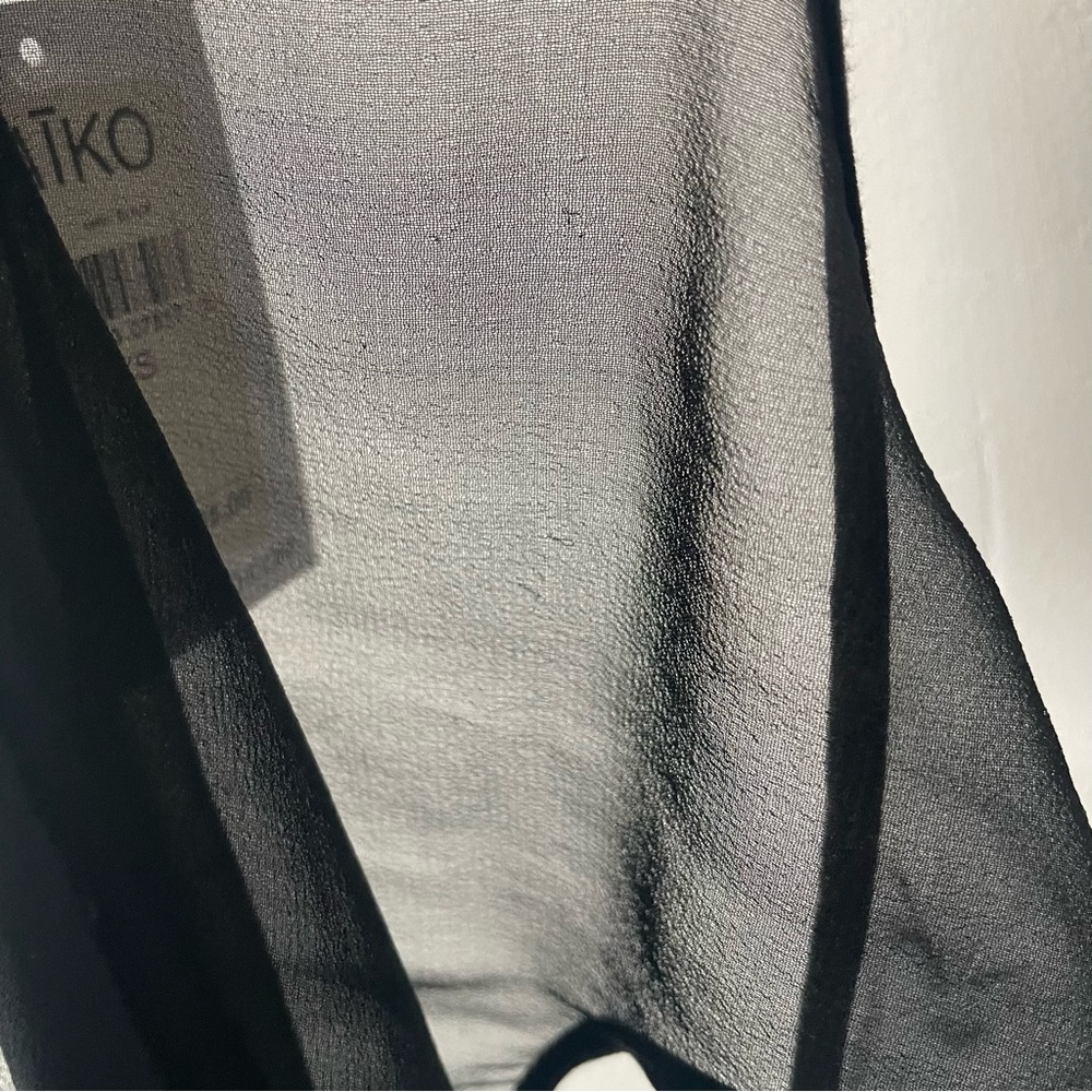 NWT Aiko sheer metallic silk tank - black, sexy, xs - Picture 6 of 8